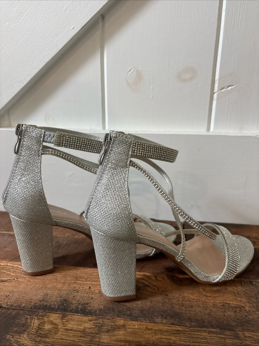 Top Moda Dressy Formal Sandals High Heel Block Ankle Strap Open Toe Sandals